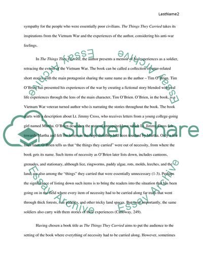 The Things They Carried by Tim OBrien