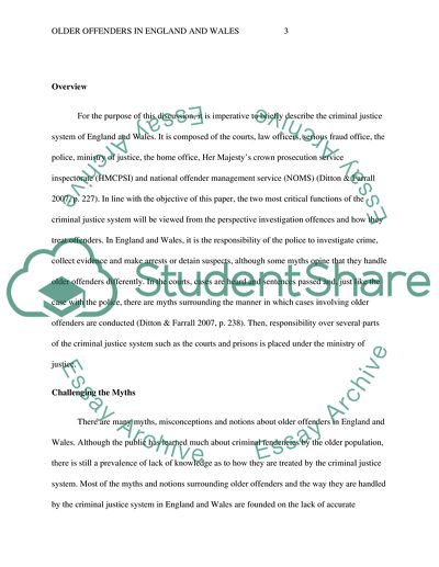 Older Offenders in England and Wales