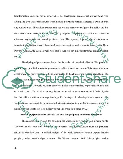 Development of the Western Countries