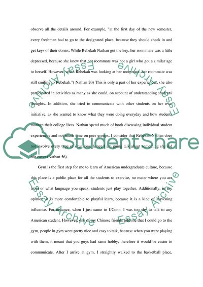 My View of American Undergraduate Culture