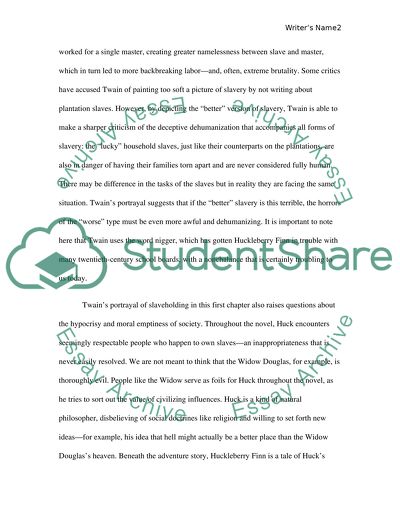 Huck Finn, Theme/Chapter Analysis
