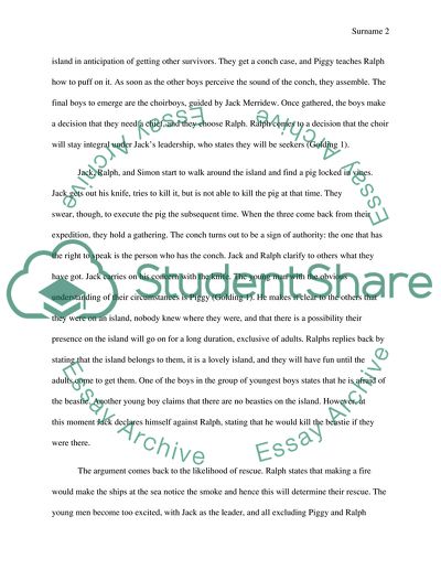 Analysis of Lord of the Flies by William Golding