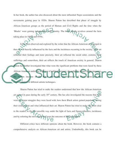 African-American art by Sharon Patton (Oxford 1998)