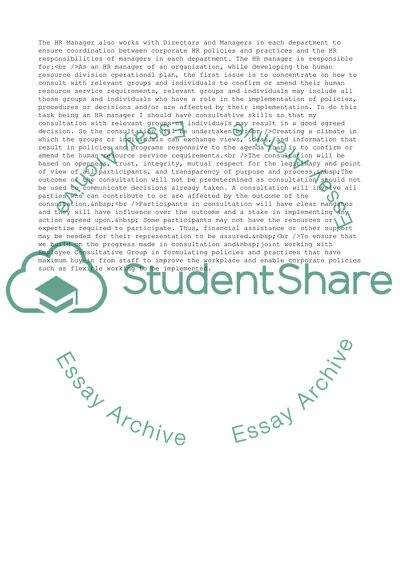 Strategic and Operational Planning and Management of the Company Human Resources