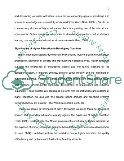 Advantages and Significance of Higher Development for the Progressive Development of Nations