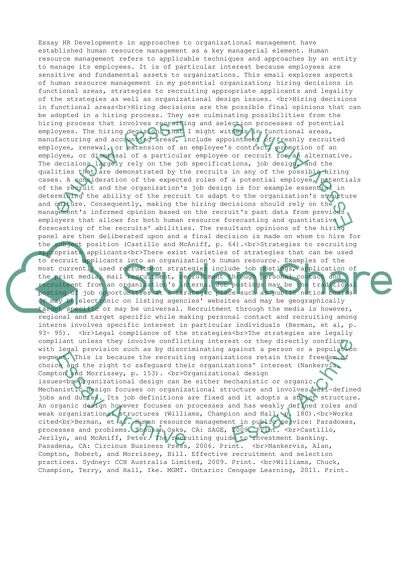 Human Resource Management