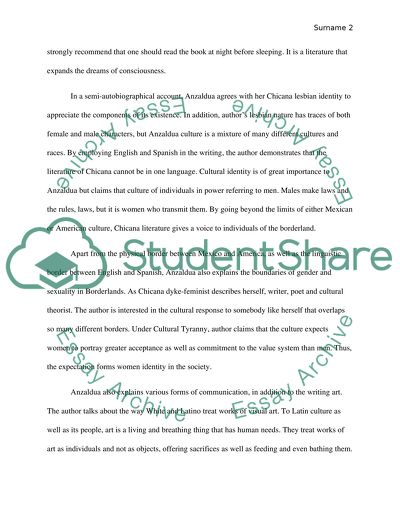 The New Mestiza by Gloria Anzaldua