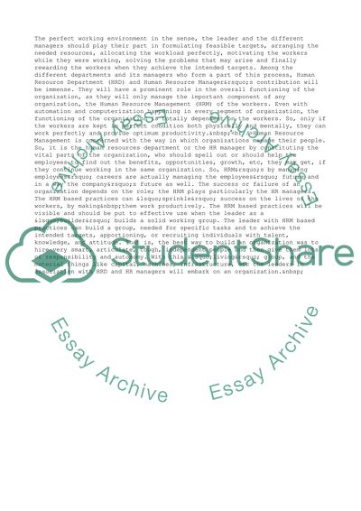 Human Resource Management