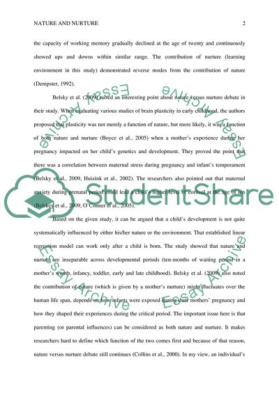 How Nature and Nurture Contribute to Development