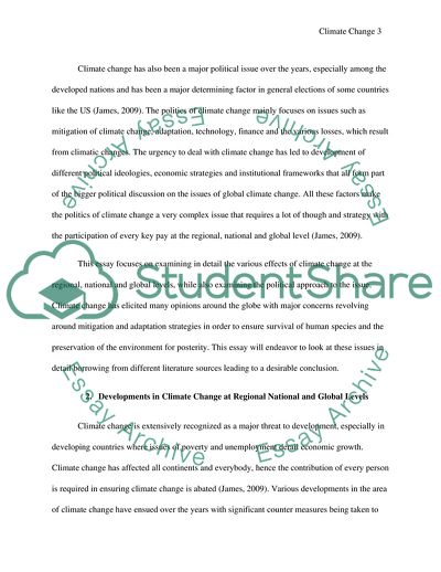 Effects of Climate Change at Various Levels