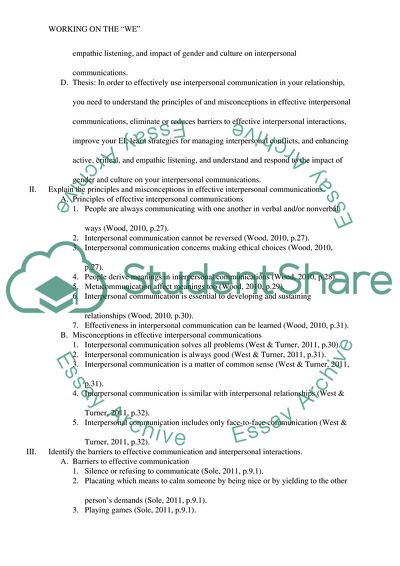 Outline for Letter of Advice