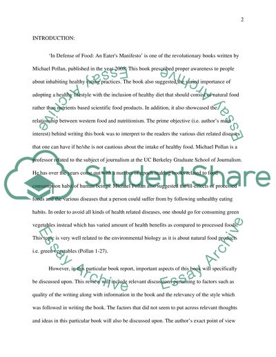 In Defense of the Food