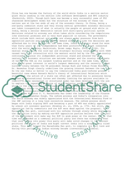 India and Economic liberalization