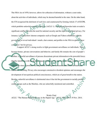 The Civil Liberties and Unlawful Government Surveillance