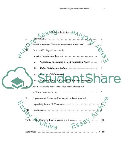 The Marketing of Tourism in Hawaii