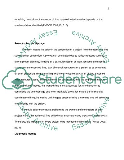 Project Risk Management Evaluation