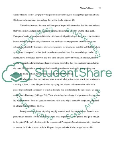 Protagoras vs. Socrates