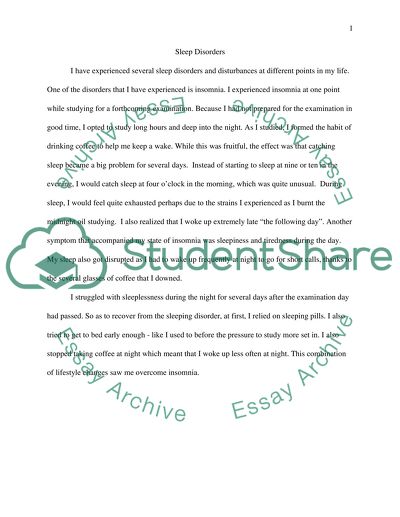 Sleep Disorders and State of Consciousness