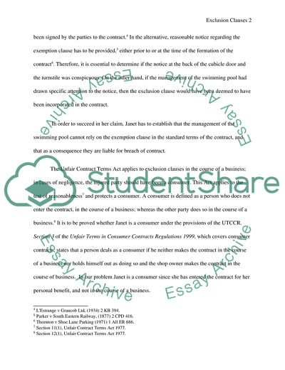 Exclusion Clauses in Contracts