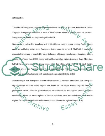 Socio-Economic Characteristics of Households of Manor and Burngreave