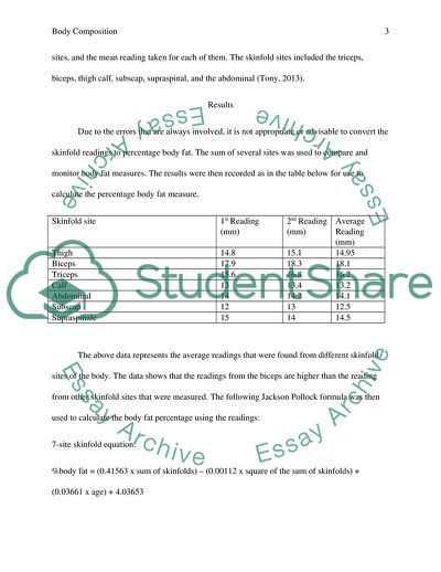 Ways of Assessing Body Composition