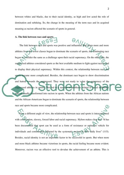 The Link between Race and Sports