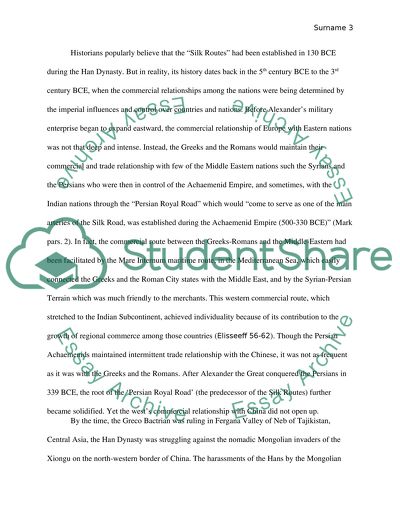 A Historical Analysis of Silk Routes