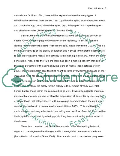 There Is No Point in Providing Rehabilitation for Elderly Patients with Senile Dementia