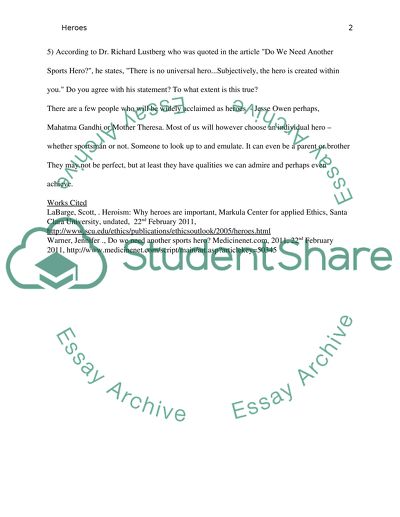 Why Heroes are Important