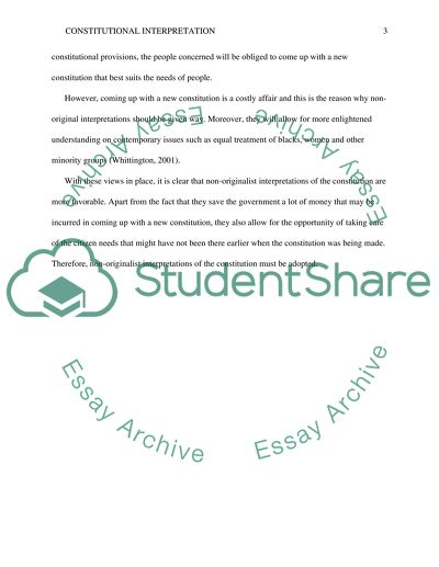 Constitutional Interpretation