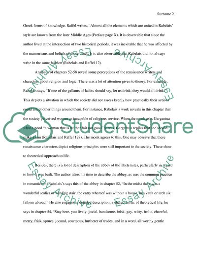 Rabelais and Montaigne