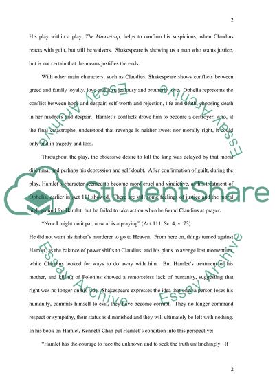 Conflict and Turning Points in Shakespeares Hamlet