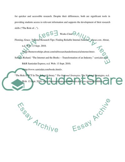 The Internet and the Books