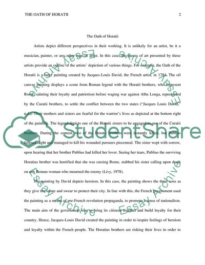 Analyze Oath of the Horatii