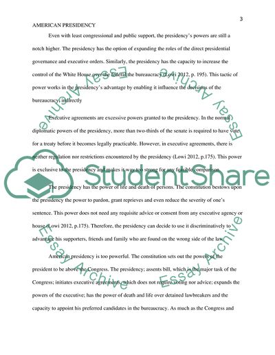 Is the American presidency too powerful Why or why not