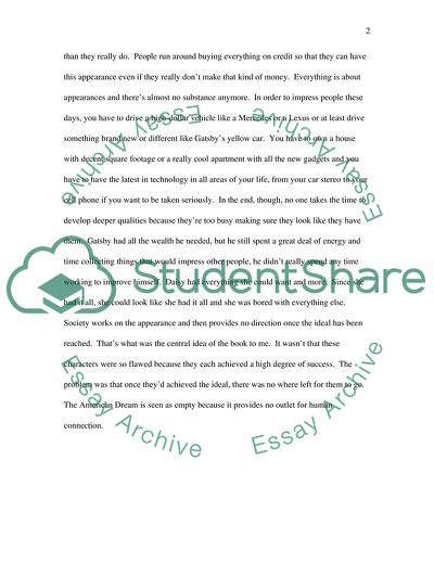 American Dream in The Great Gatsby