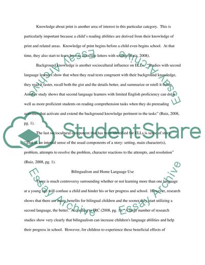 ELL Families and Schools