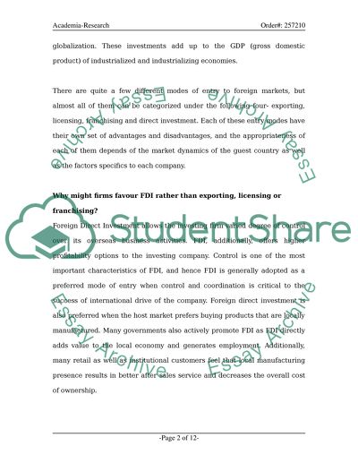 What is Foreign Direct Investment