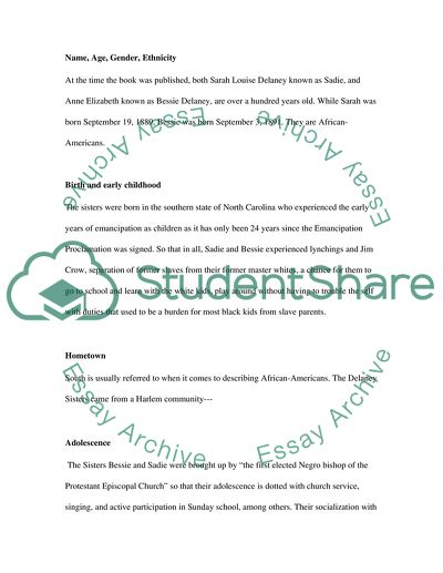 Having Our Say: The Delaney Sisters First One Hundred Years