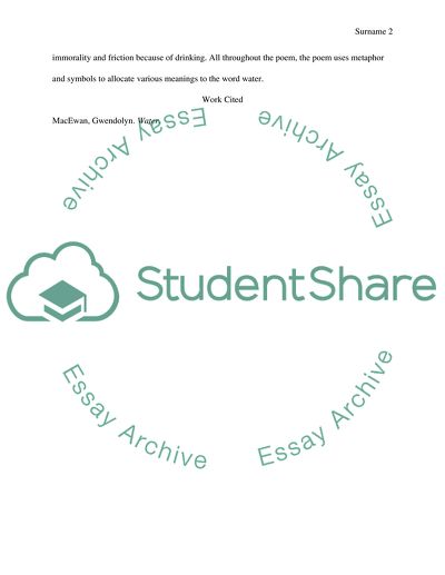 Water by Gwendolyne MacEwan