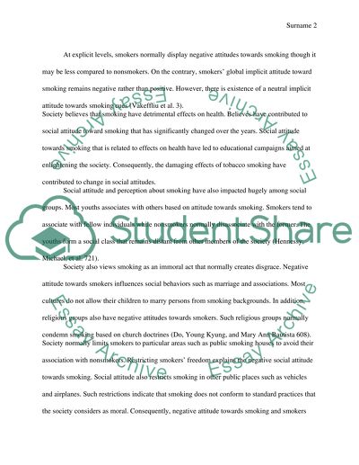 Further Research Methods : Topic: Attitudes towards smoking