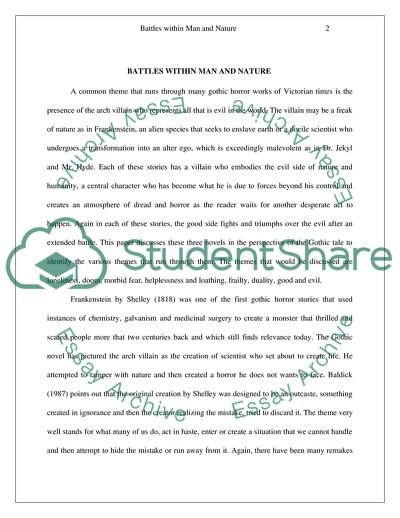 Battles within Man and Nature