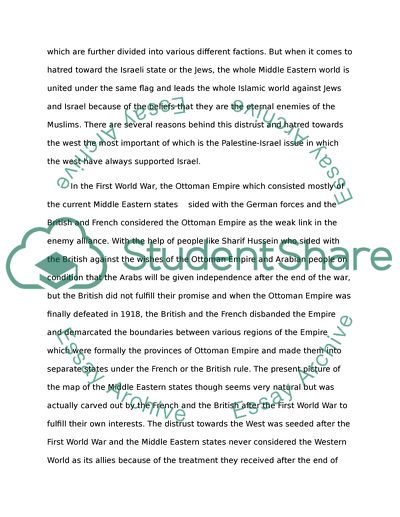 Distrust Towards the West in the Middle East