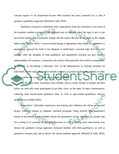 Formulating Research Designs