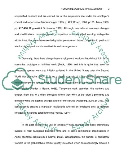 Human Resource Management and Employment Relations