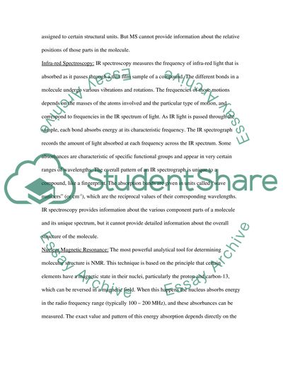 Organic and analytical chemistry