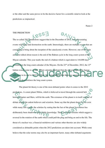 Year 2012: Fact or Fiction