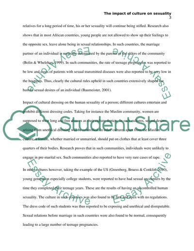 The Impact of Culture on Sexuality