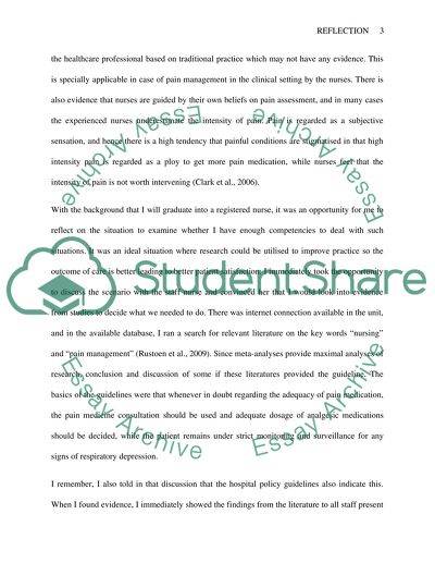 Topic Clinical Reflection on competency