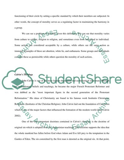 A Critique on Sanctification Based on Calvins Theology